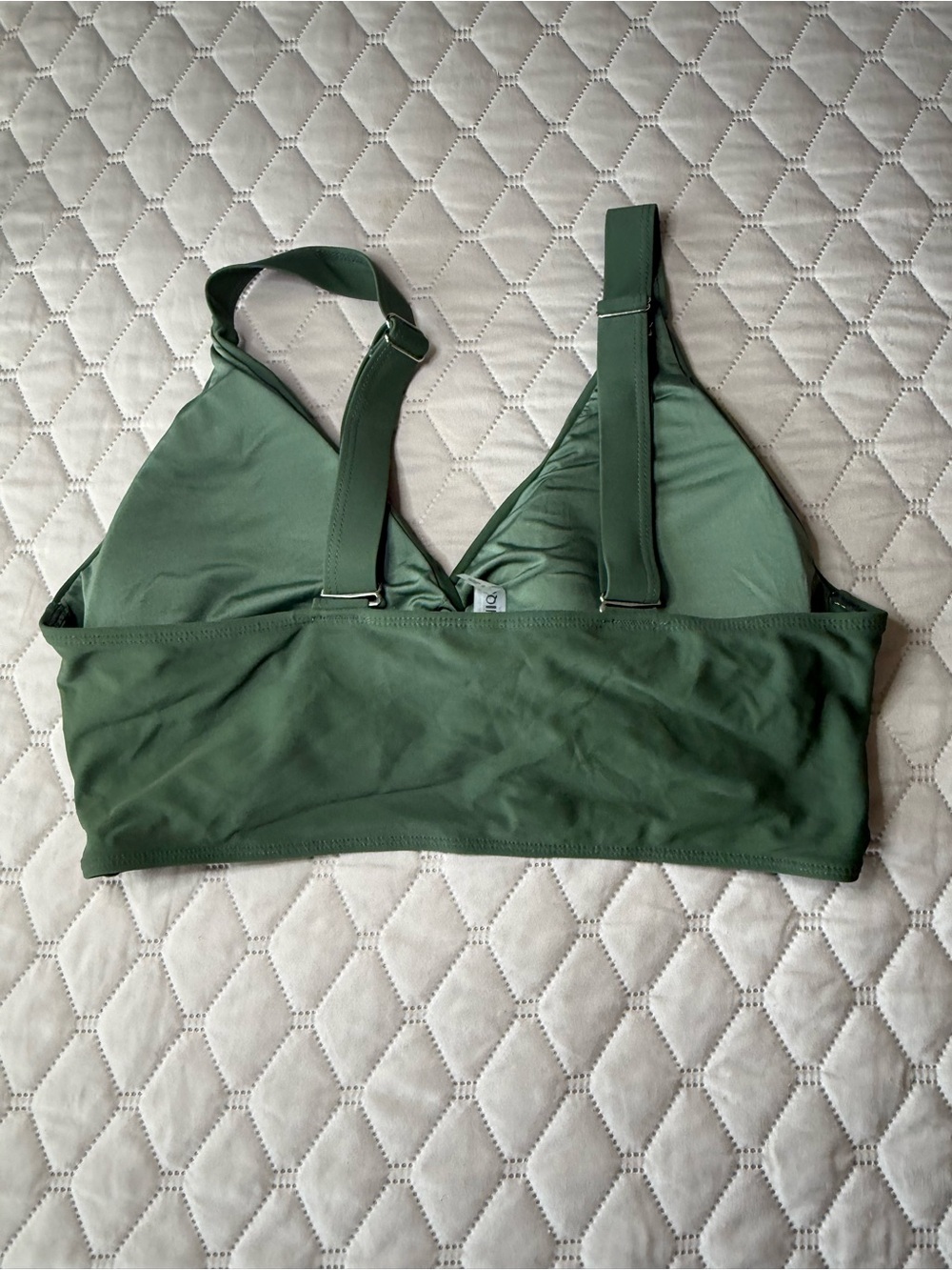 Younique Olive Green Twist-Front Bikini Top - Picture 4 of 6